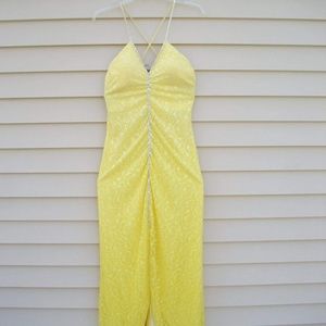 Rene Moiselle Yellow Dress Size 8